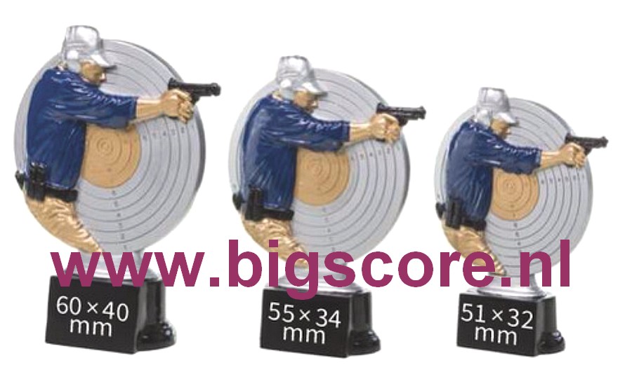Pistoolschieten Resinbeeld BSST 39226-39228